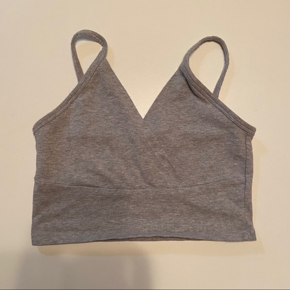 SOLD || Brandy Melville Gray Cropped Tank Top